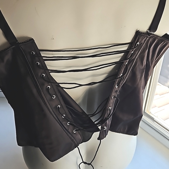 NWT Torrid Satin and Lace Corset Removable Straps with Boning - Picture 3 of 7